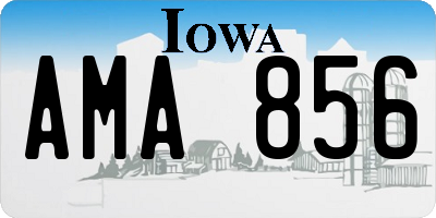 IA license plate AMA856