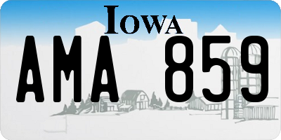 IA license plate AMA859