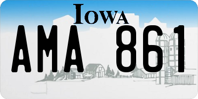 IA license plate AMA861