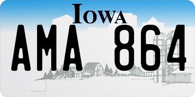 IA license plate AMA864