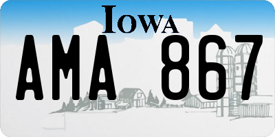IA license plate AMA867
