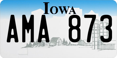 IA license plate AMA873