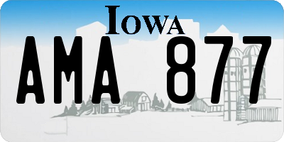 IA license plate AMA877