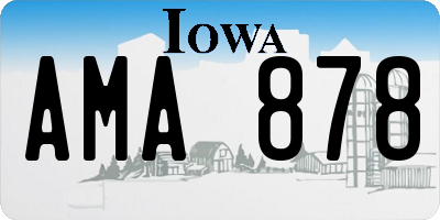 IA license plate AMA878