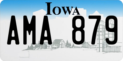 IA license plate AMA879