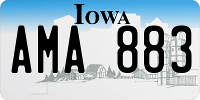 IA license plate AMA883