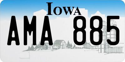 IA license plate AMA885