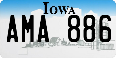 IA license plate AMA886
