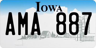 IA license plate AMA887