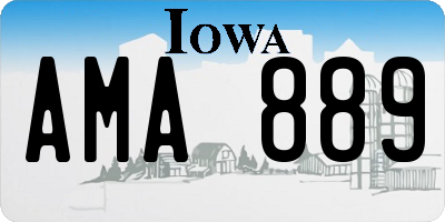IA license plate AMA889