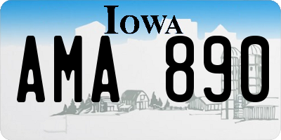 IA license plate AMA890