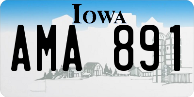 IA license plate AMA891