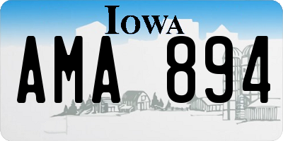 IA license plate AMA894