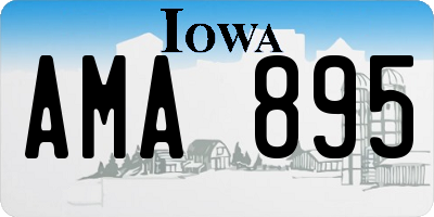 IA license plate AMA895