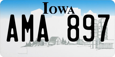 IA license plate AMA897