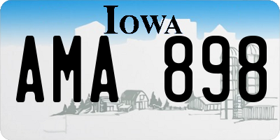 IA license plate AMA898