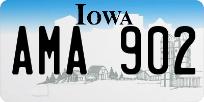 IA license plate AMA902