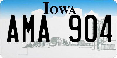 IA license plate AMA904