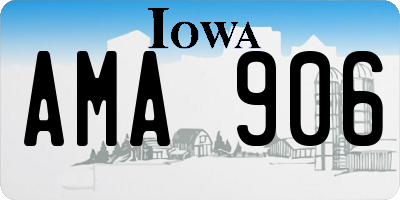IA license plate AMA906