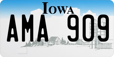 IA license plate AMA909