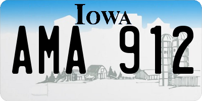 IA license plate AMA912