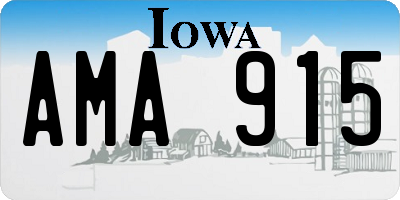 IA license plate AMA915