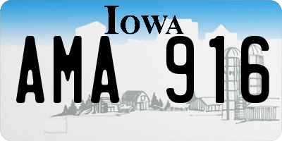 IA license plate AMA916