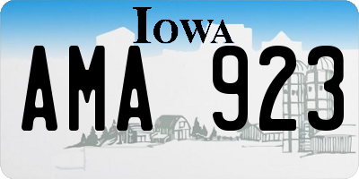 IA license plate AMA923