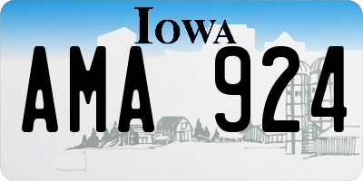 IA license plate AMA924
