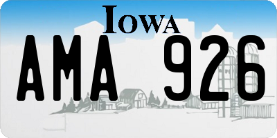 IA license plate AMA926
