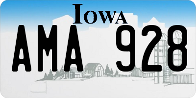 IA license plate AMA928