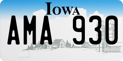 IA license plate AMA930