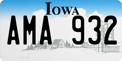 IA license plate AMA932