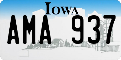 IA license plate AMA937