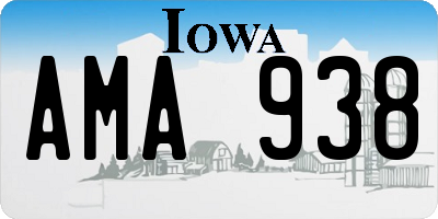 IA license plate AMA938