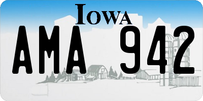IA license plate AMA942