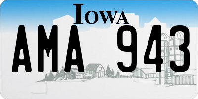 IA license plate AMA943