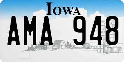 IA license plate AMA948