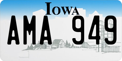 IA license plate AMA949