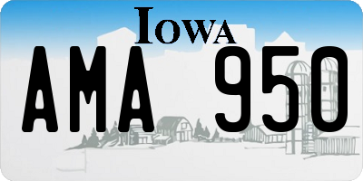 IA license plate AMA950