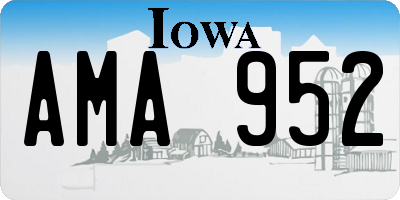 IA license plate AMA952