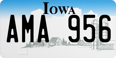IA license plate AMA956