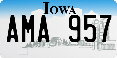 IA license plate AMA957