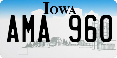 IA license plate AMA960
