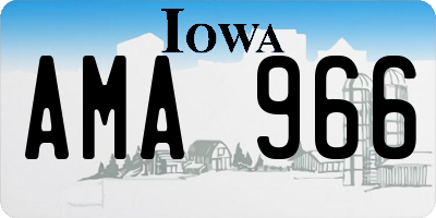 IA license plate AMA966