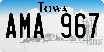 IA license plate AMA967