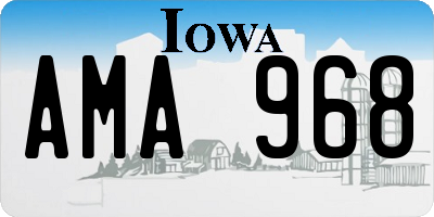IA license plate AMA968