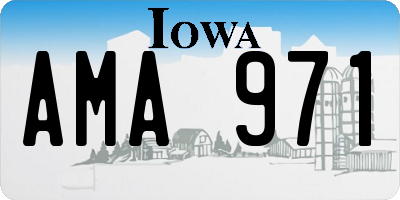 IA license plate AMA971