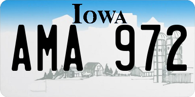 IA license plate AMA972