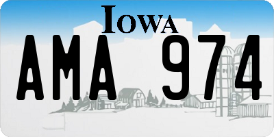 IA license plate AMA974